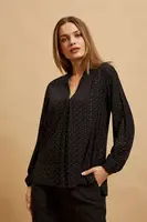 Marisse Black V-Neck Shirt