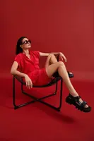 Marisse Women's Shirt L-Ko-4345 Red