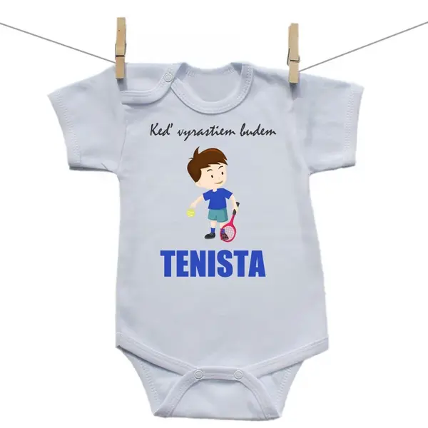 Boodyy Body s krátkym rukávom Keď vyrastiem budem tenista 56 (0-2 mesiace)