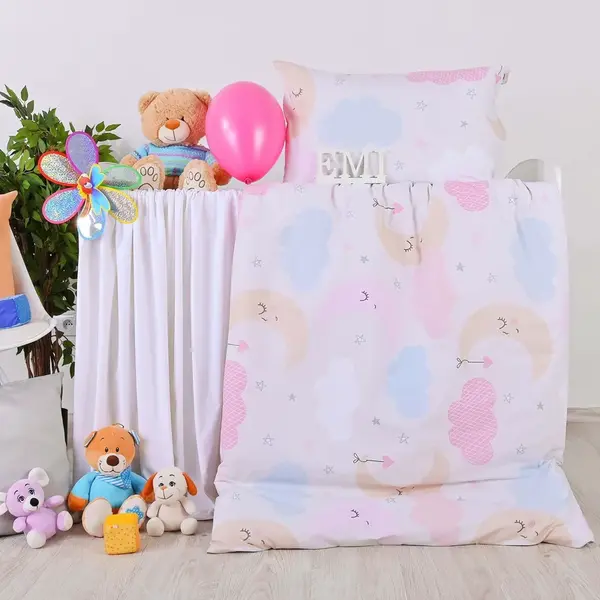 Obliečky detské bavlnené Heaven ružové EMI Detský set 90x130 + 45x65