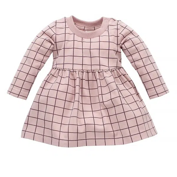 Pinokio Kids's Romantic Longsleeve Dress Pink/Print