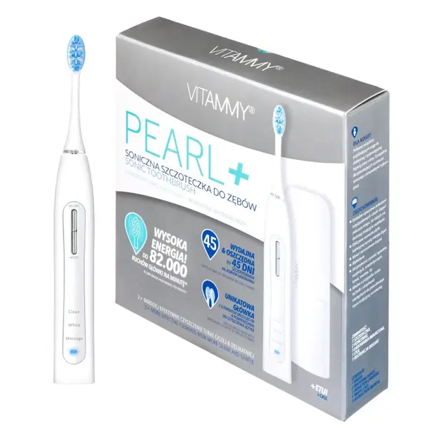 VITAMMY PEARL+ White Sonická zubná kefka s funkciou čistenia, bielenia a masáže TOW009219
