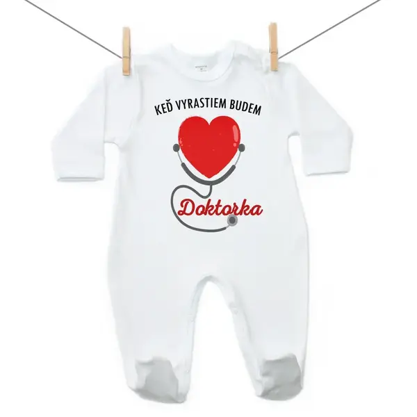 Boodyy Overal Keď vyrastiem budem doktorka 68 (3-6 mesiacov)