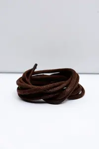 Corbby Hnede voskované silné Tkaničky