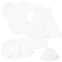 Luxusná pletená sada pre dievčatko na krstiny a oslavu 4D design - biela