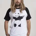Brandalised - Banksy´s Graffiti Panda Raglan Tee wht/blk