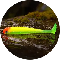 Redbass gumová nástraha ripper swimmer slim fluo green rh uv - s 70 mm