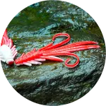 Redbass gumová nástraha nymfa red/white - xl 130 mm