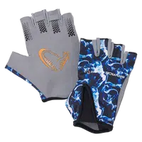 Savage gear rukavice marine half glove sea blue - l