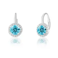 JVD Strieborné náušnice s modrými zirkónmi SVLE0986XH2M300