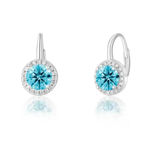 JVD Strieborné náušnice s modrými zirkónmi SVLE0986XH2M300