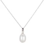 JwL Luxury Pearls Strieborný náhrdelník s pravou perlou 45 cm JL0436 (retiazka, prívesok) 45 cm