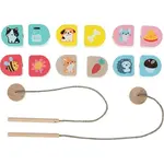 Cubika Navliekací set Čo jeme 14 drevených dielov