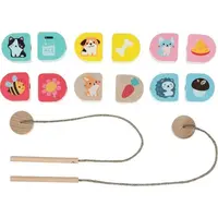 Cubika Navliekací set Čo jeme 14 drevených dielov