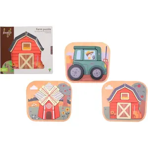 Jouéco® Drevené puzzle Farma