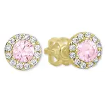 Soliter Zlaté kôstkové náušnice s kryštálmi 745 239 001 00806 0000400