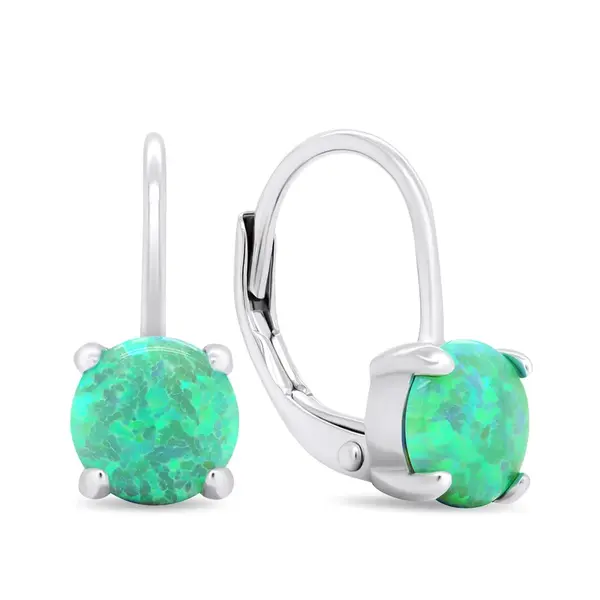 Brilio Silver Očarujúce strieborné náušnice so syntetickými opálmi EA370WG