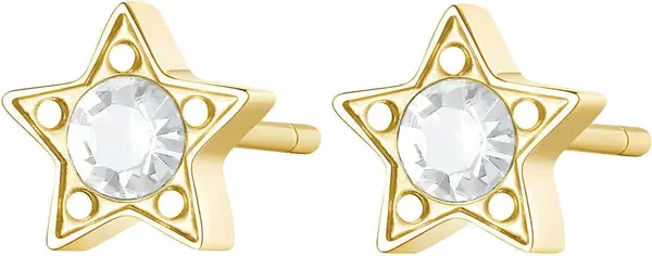 S'Agapõ Elegantné oceľové náušnice s čírymi kryštálmi CLICK SCK47