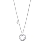 Lotus Style Elegantný oceľový náhrdelník so zirkónmi Woman Basic LS2176-1 / 1