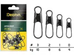 Delphin karabínka japan snap 10 ks - veľkosť 3 nosnosť 10 kg