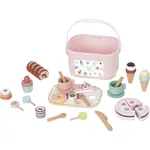 Tooky Toy Drevený čajový set vo vedierku