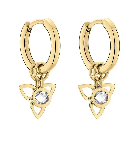 Tamaris Hravé okrúhle pozlátené náušnice 2v1 TJ-0017-E-15