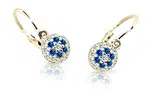 Cutie Jewellery Zlaté detské náušnice C2150-10-X-1 modrá