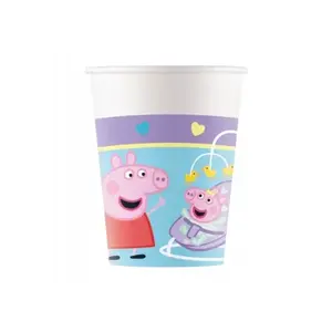 Kelímky papírové Prasátko Peppa 200 ml 8 ks