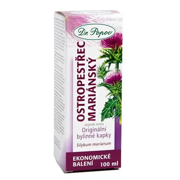 DR.POPOV Kapky bylinné ostropestřec mariánský 100 ml