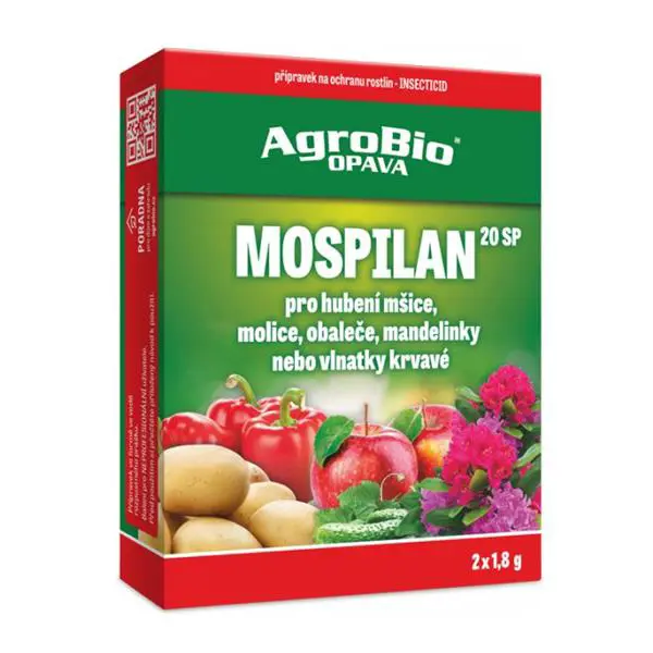 Přípravek proti mšicím a molicím AGROBIO Mospilan 20 SP 2x1,8g - rozbaleno / bez originálního obalu