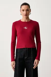 Calvin Klein Jeans  tričko s dlouhým rukávem dámské bavlněné s elastanem