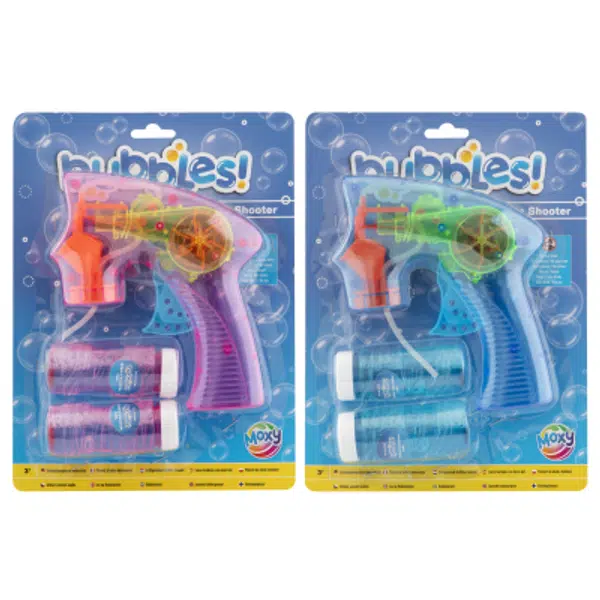 Bulifuková pistole svítící + 2 bublifuky 50 ml