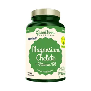 GREENFOOD NUTRITION Magnesium chelát + vitamin B6 90 kapslí