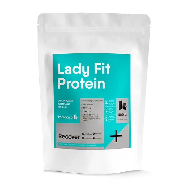 KOMPAVA LadyFit protein jahoda-malina 500 g 16,5 dávek