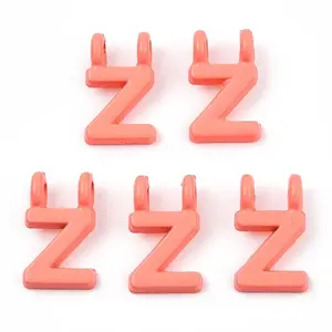 Rack Plating Spray Painted Alloy 2-Loop Link Pendants