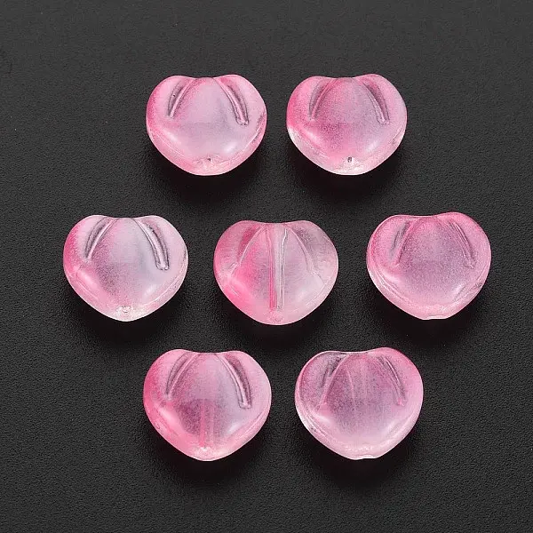Two Tone Transparent Spray Painted Glass Beads