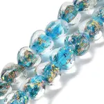 Handmade Dichroic Foil Glass Beads Strands