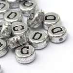 Plated Acrylic Horizontal Hole Letter Beads