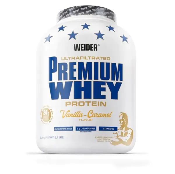 WEIDER Premium whey syrovátkový protein vanilka a karamel 2300 g