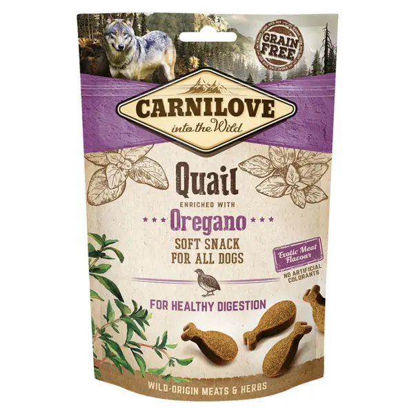 CARNILOVE Dog semi moist snack quail&oregano 200 g