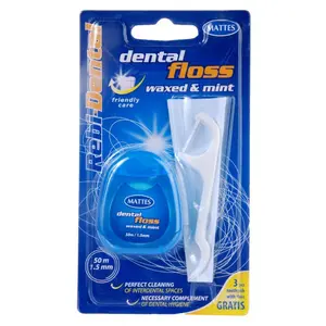 REBI-DENTAL Dentální nit voskovaná Mentol 50 m