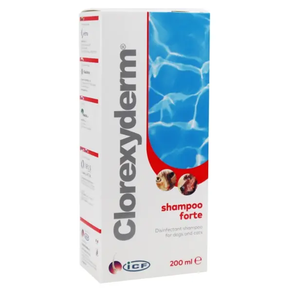CLOREXYDERM Forte šampon pro psy a kočky 200 ml
