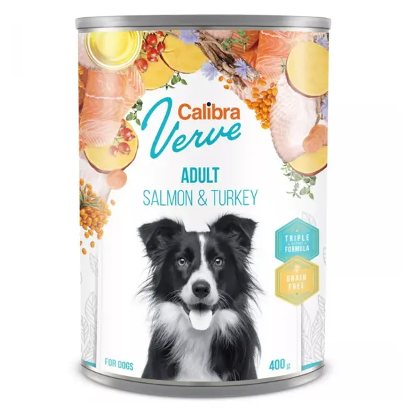 CALIBRA Verve Adult Salmon&Turkey konzerva pro psy 400 g