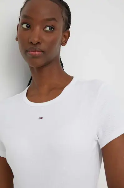 Tommy Jeans  basic tričko dámské bavlněné s elastanem