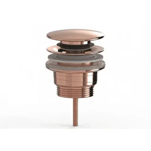 Výpusť umývadla 5/4 SAT Aurum 7,2 cm, ružovozlatá lesklá, plast SATAUCCRG