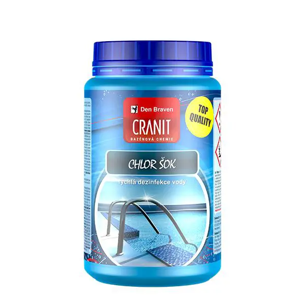 Přípravek pro chlorovou dezinfekci bazénové vody CRANIT Chlor Šok 1kg