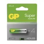 Baterie AA (R6) alkalická GP Super 4ks