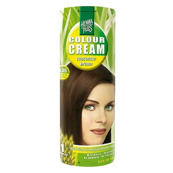HENNA PLUS Přírodní barva na vlasy krémová ČOKOLÁDOVÁ 5.35 60 ml