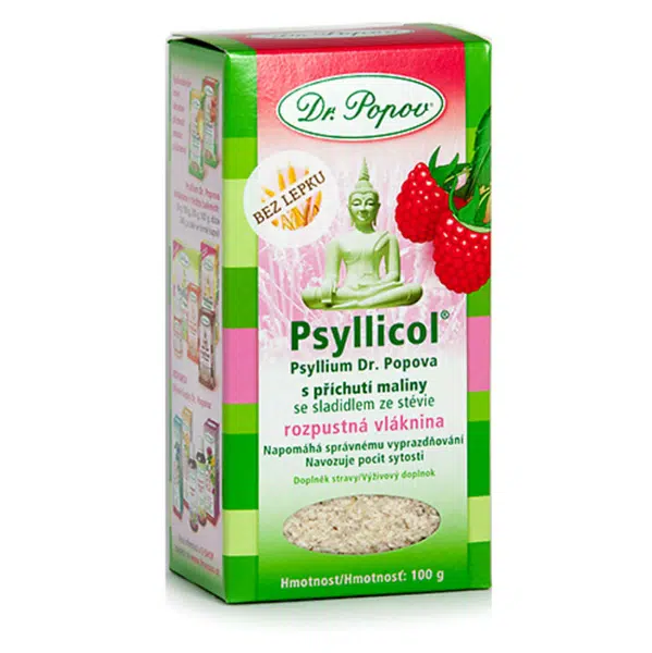 DR. POPOV Psyllicol s příchutí maliny 100 g