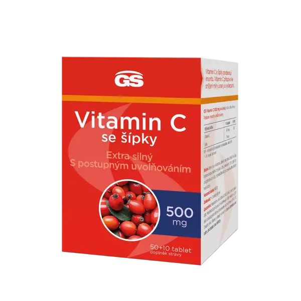 GS Vitamin C 500 + šípky, 50+10 tablet